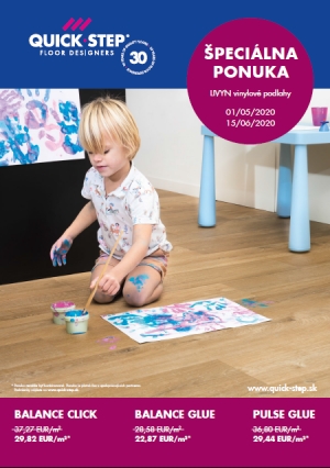 Vinylové podlahy Quick Step od 1.5 do 15.6.2020